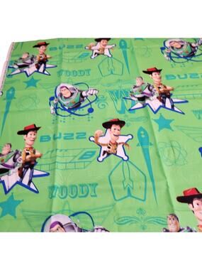 Cotton Fabric Green Buzz Woody Toy Story Disney Pixar 44x33 Quilting Sewing